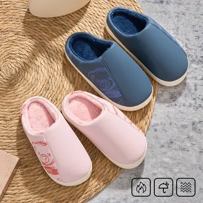 Cute Cartoon Slippers for Women Winter Warm Indoor Non-Slip