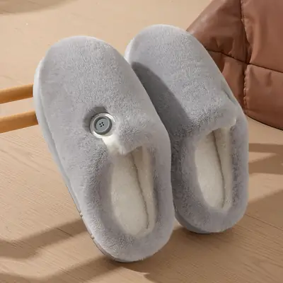 Winter Wool Slippers for Men Women Warm Non-Slip