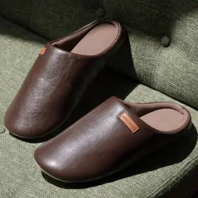 Women Winter Cotton Slippers White Non-Slip