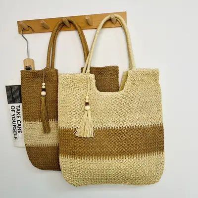 Hand-Woven Summer Shoulder Bag for Women