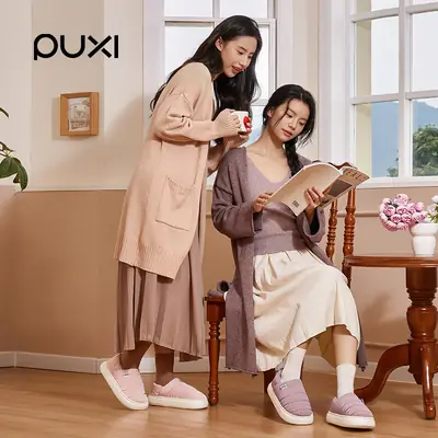 Women Cotton Slipper Pink Warm Indoor Comfort