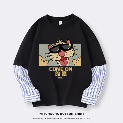 Boys Airships Printed Cotton Sweatshirt Black