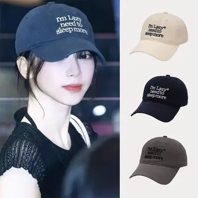 Men Embroidered Baseball Cap Beige English Design