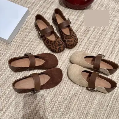 Mary Jane Brown Leather Two Wear Women Shoes