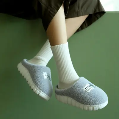 Cotton Warm Slippers Non-Slip Thick Velvet
