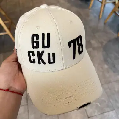 Brown Letter Embroidered Baseball Cap for Men Women Large Head Circumference