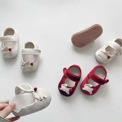 Cross-Border 6-18 Months Baby Girl Cartoon Baby Toddler Shoes Winter New Korean Style Breathable Soft-Soled Princess Shoes