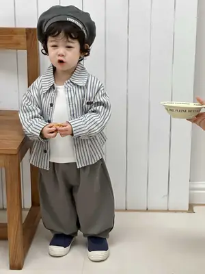 Baby Striped T-Shirt Pants Set Spring Outfit