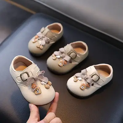 Korean Style Baby Cartoon Shoes for Girls Soft Sole Non-Slip