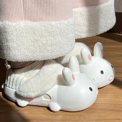 Cute Rabbit Design Warm Eva Slippers for Women