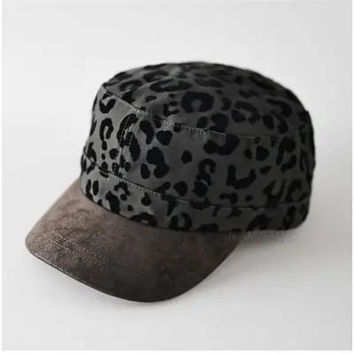 Leopard Print Baseball Cap for Women Face-Slimming Sunshade