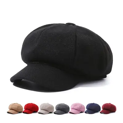 Black Retro Duckbill Cap Unisex Fashion