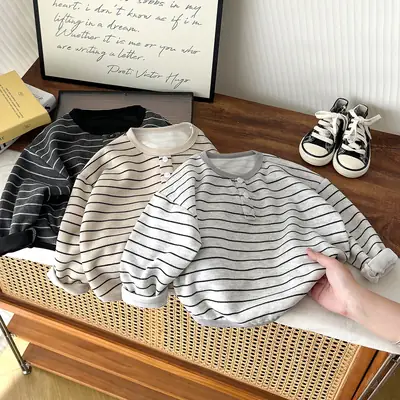 Girls Striped Long Sleeve T-Shirt 2025