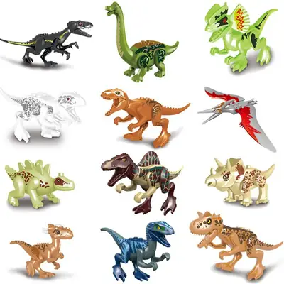 Compatible with Lego Dinosaurs Jurassic Cretaceous Tyrannosaurus Dinosaur World Children's Boys Building Block Toys Cross-Border