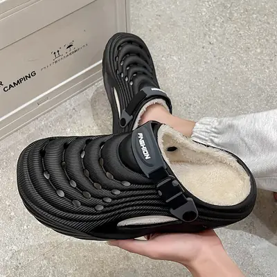 Cross-Border Eva Cotton Slippers for Men in Autumn and Winter, Warm Home Use, Non-Slip Bag and Two-Wear Cotton Shoes for Women, Wholesale