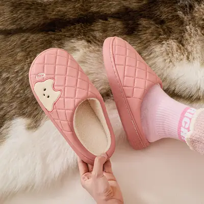 Women Waterproof Cotton Slippers Warm Autumn Winter 2025