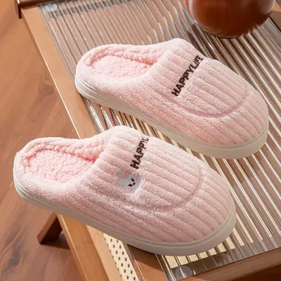 New Winter Slippers, Non-Slip, Household Cotton Slippers, Men's Winter Indoor and Outdoor Wear, Non-Slip, Thick Soles, Warm and Velvet