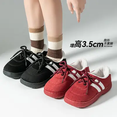 Women Cotton Slippers Black New Autumn Winter Warm Non-Slip