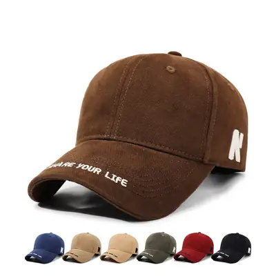 Black Letter Embroidered Baseball Cap for Women