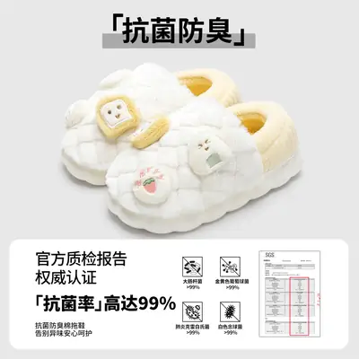 Cotton Antibacterial Slippers for Women Winter 2025