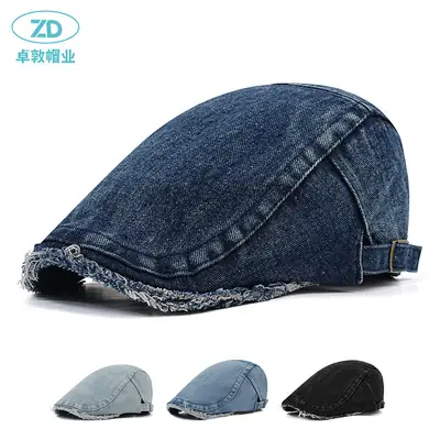 Women Duckbill Cap Autumn Retro Broken Edge