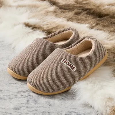 Cotton Wool Slippers for Men Winter Warm Home Use
