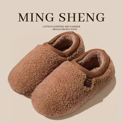 Women Winter Plush Fur Slippers Warm Non-Slip