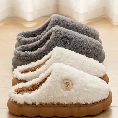Women Cotton Slippers Autumn Winter 2025 Bag Heel