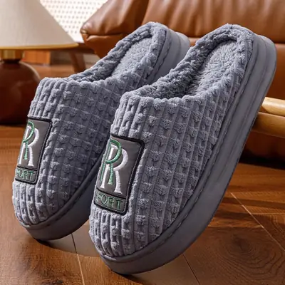 Men's Warm Cotton Slippers Winter Indoor Non-Slip