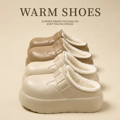 Women's New Winter Closed-Toe Cotton Slippers
