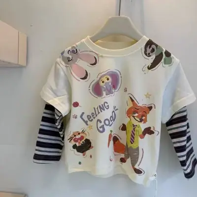 2025 Kids Cartoon Long Sleeve T-Shirt Set