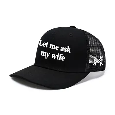 Men's Black Crosses Embroidered Trucker Cap