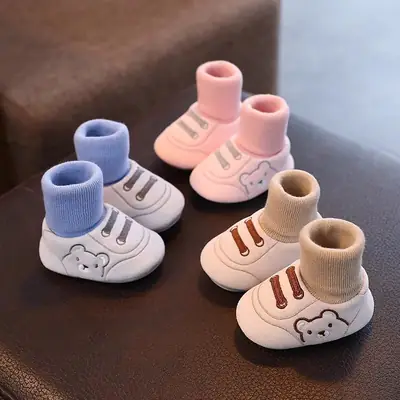 Baby Shoes Soft Cotton Non-Falling Heel 6-12M