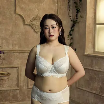 Emmarose French Large Size Push-Up Bra for Fat Mm, Light and Breathable Cross-Border Big Breasts Slimming Intimates for Women