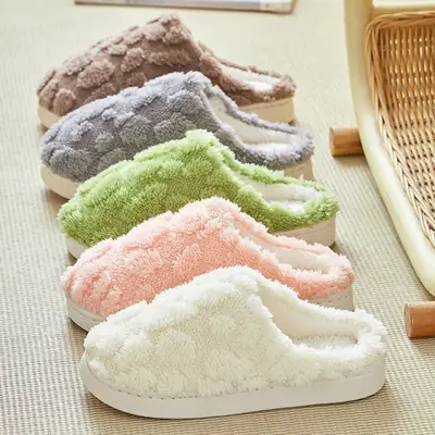Warm Cotton Slippers for Women Winter New Cute Indoor Home Couple Style Warm Cotton Slippers for Men Cotton Slippers Wholesale