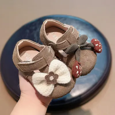 Spring and Autum New Girls Princess Shoes Genuine Leather Shoes Baby Small Leather Shoes Soft Sole Birkenstock Shoes Toddler Baby Shoes