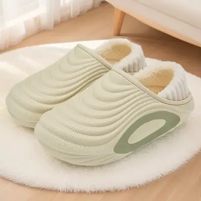 Waterproof Cotton Slippers for Men Women Winter Indoor Non-Slip