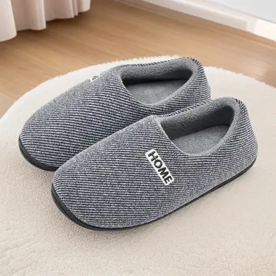 Cotton Home Slippers for Men Winter Warm Non-Slip