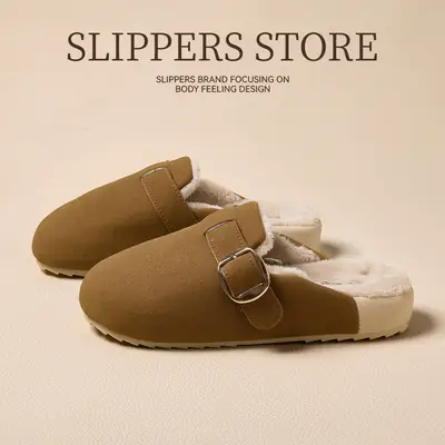Women's Suede Birkenstock Slippers Winter Warm Anti-Slip