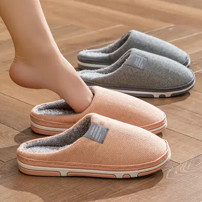 Women Cotton Slippers Winter Warm Anti-Slip