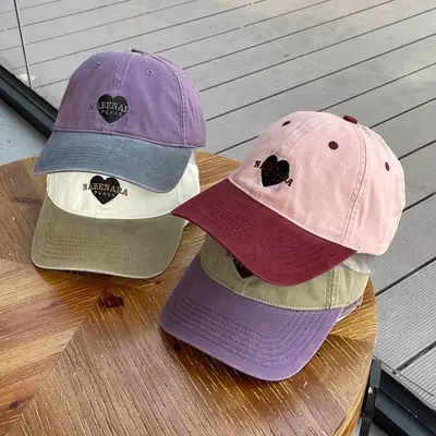 Purple Heart-Shaped Women's Cap