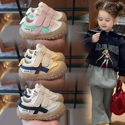 Men's and Women's Baby Shoes, Small Leather Shoes, Soft Sole Non-Slip Baby Toddler Shoes, Autum New Toddler Princess Shoes, Girls' Shoes