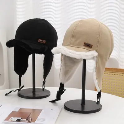 Women Fleece Earflap Trapper Hat Winter Cycling Warm