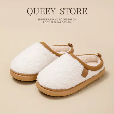 Women Winter Stuffed Cotton Slippers Warm Non-Slip
