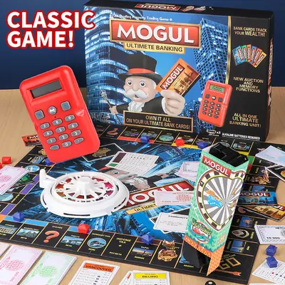 Cross-Border New Product English Version Monopoly World Journey Board Map Thickened Board Game Real Estate Tycoon Toys Wholesale
