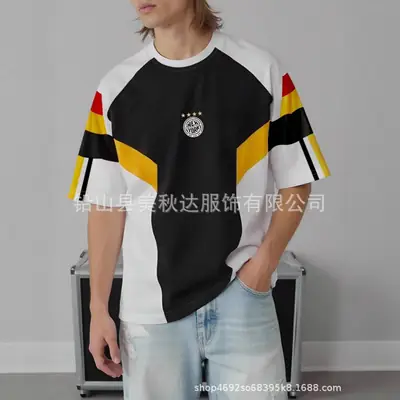 Men's Red White Gray Casual Track Suit Round Neck Quick Dry