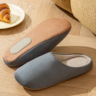 Women's Pink Toe-Toe Cotton Slippers Autumn Winter