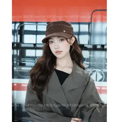 Brown Duckbill Cap for Women Men Casual Wear