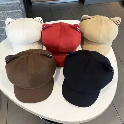 Cat Ear Cap for Women Winter Cute Hat