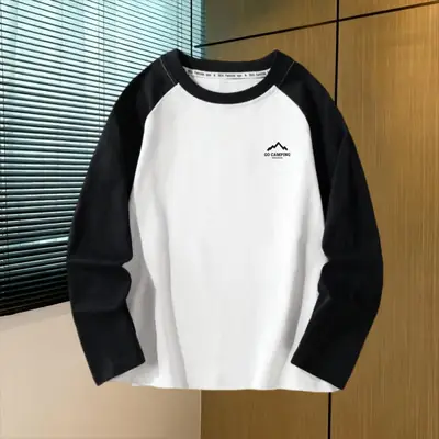 Boys Long Sleeve T-Shirt White Black Spring Autumn 2026